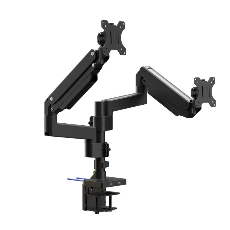 PREMIUM POLE-MOUNTED HEAVY-DUTY GAS SPRING MONITOR ARM