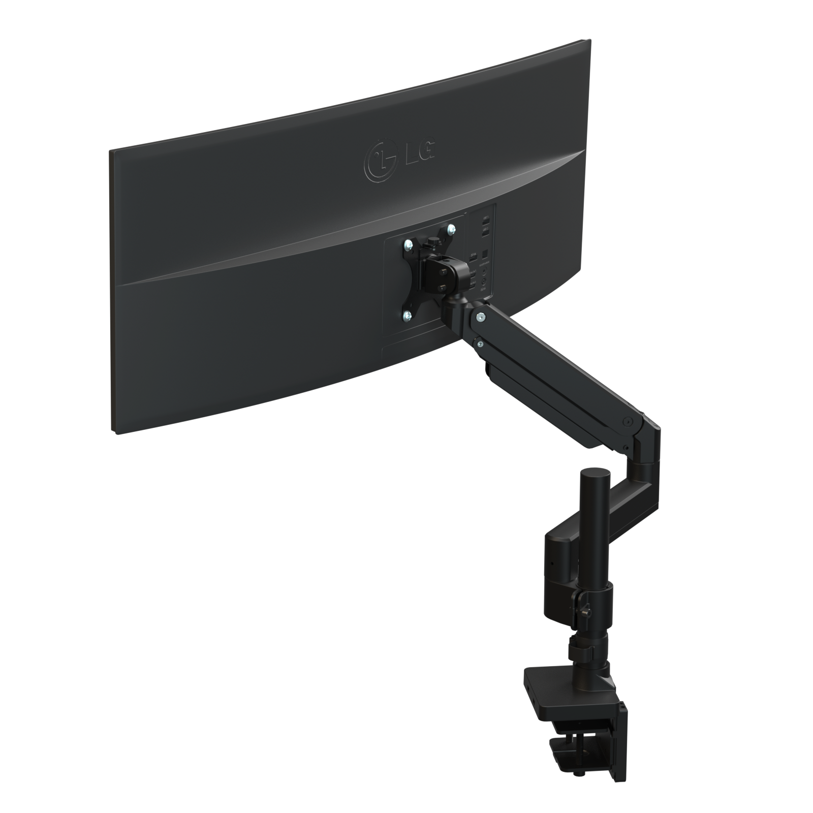 PREMIUM POLE-MOUNTED HEAVY-DUTY GAS SPRING MONITOR ARM