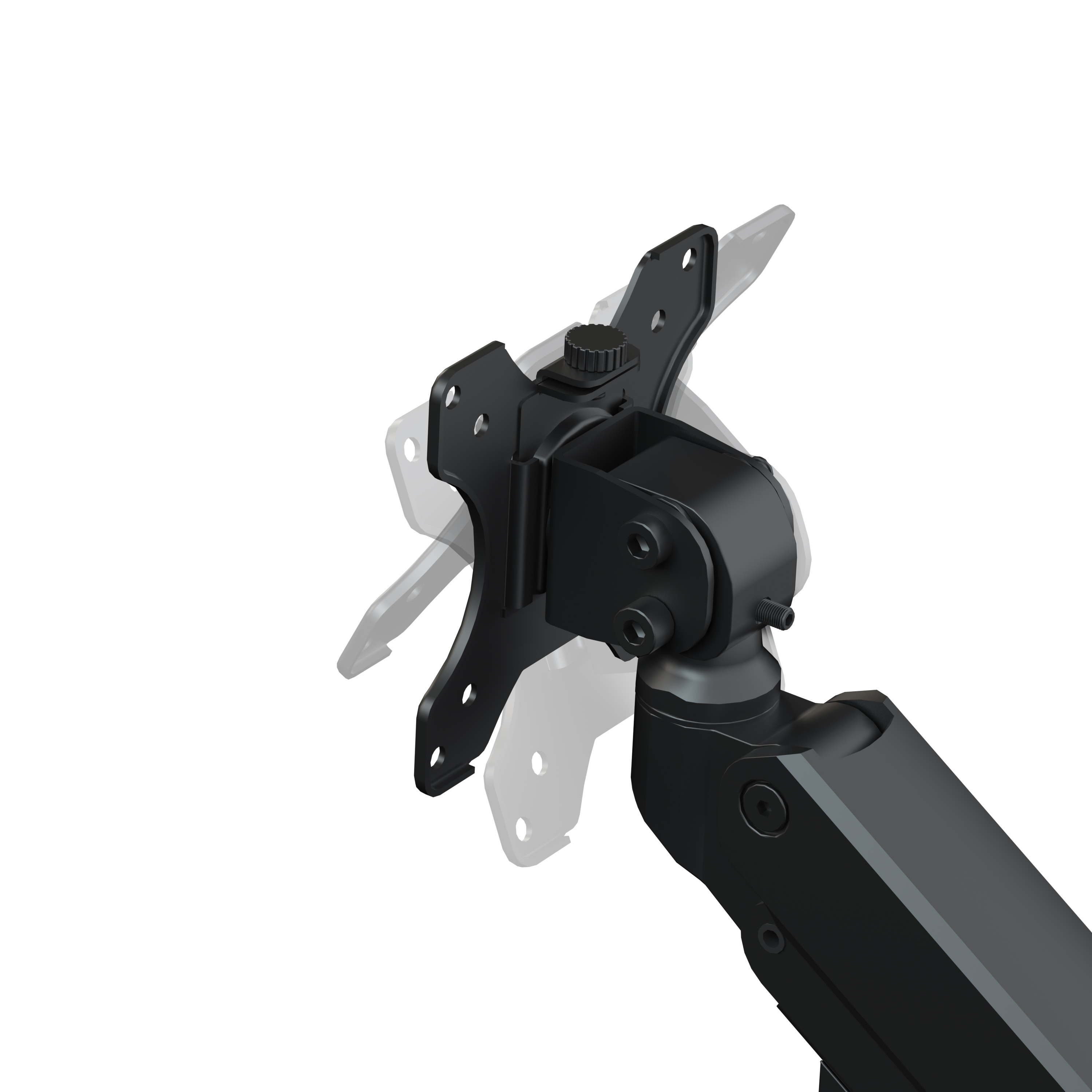 PREMIUM POLE-MOUNTED HEAVY-DUTY GAS SPRING MONITOR ARM