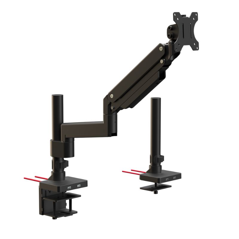 PREMIUM POLE-MOUNTED HEAVY-DUTY GAS SPRING MONITOR ARM